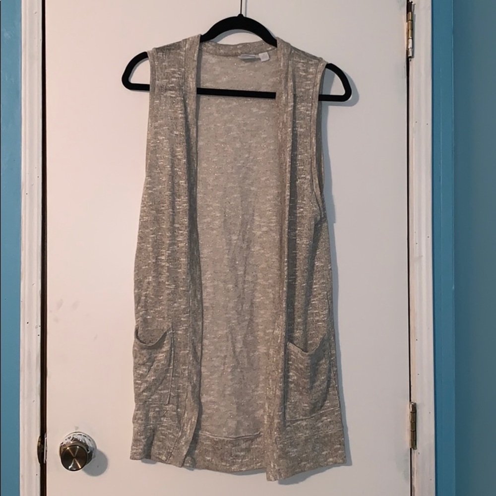 Shimmery Gold NY and Company Tank Cardigan